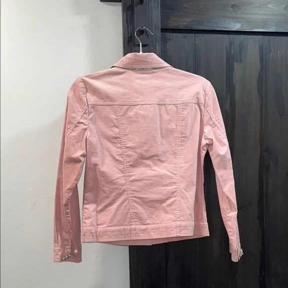 Berek Light Pink Jean Jacket with Embellished Buttons - Picture 8 of 9